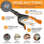 EZPIK 40" long extended grabber reacher tool for elderly - trash hand grabber pickup sticks for seniors - telescoping extension grabber claw pickup tool - hand extension magnetic folding grabber 2pack