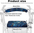 Blue Butterfly Rollator Walker Accessories Walker Seat Covers for Ladies Universal Rollator Walker Seat and Backrest Covers Floral Printed Walkers for Seniors with Seat Gift Covers