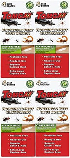 Tomcat Household Pest Glue Boards, (For Roaches, Insects, Scorpions, and Spiders), 4 pack (4 boards)