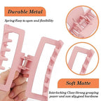 AHONEY Extra Large Claw Clips, 5 Inch XL Giant Claw Clip Strong Hold Oversized Jaw Clip, Curly Hair Clips for Thick Long Hair, Hair Accessories for Women (Warm, 4 Count)