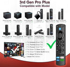 Replacement Voice Remote (3rd Gen Pro Plus) Fit for Fire-TV-Stick/TV Cube and for Insignia/Toshiba/Pioneer AMZ Fires-Smart-TVs