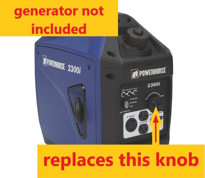 Replacement Knob Switch Run Choke for Powerhorse 2300i - 2300 Surge Watts, 1800 Rated Watts Inverter Generator - new, 3d printed part