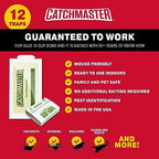 Catchmaster Crawling Pest & Insect Glue Traps 12-Count (3 Packs of 4), Insect Traps Indoor for Home, Pest Control Tray for Spiders, Crickets & Roaches