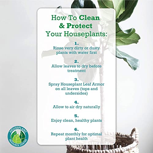 Leaf Armor by Houseplant Resource Center | Natural Indoor Plant Leaf Shine Spray for Fiddle Leaf Fig, Ficus Audrey, Monstera and Other houseplants (8 Fluid Ounces)