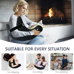 Shoulder Surgery Pillow, Shoulder Pillow for Shoulder Pain, Rotator Cuff Pillow, Arm Pillows for Adults After Surgery, Side Sleeper Pillow for Neck and Shoulder Pain Relief (black with strap)
