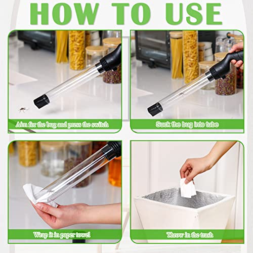 Bug Vacuum for Adults Spider Vacuum Battery Powered Bug Grabber with LED Light for Adults Kids Stink Bug Spider Ant Moth Cockroach Small Insect Bedbug (1 Pack)