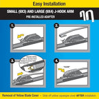 Rain-X 830126 Silicone Endura Wiper Blades, 26 Inch Windshield Wipers (Pack of 1), Automotive Replacement Windshield Wiper Blades With Two Times Longer-Lasting Resilient Silicone Rubber Squeegee