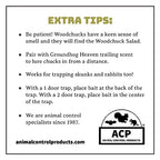 Woodchuck Salad 8 Ounce | Long Lasting Paste & Highly Attractive for Groundhogs Woodchucks & Rabbits | Strong Garden Vegetable Scent