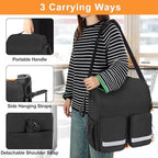samdew Large Wheelchair Bag to Hang on Back, Wheelchair Accessories Backpack for Adult & Senior, Wheelchair Pouch with Medicine Storage Insulation Pocket & Shoulder Strap, Bag Only