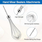 Kitchen Hand Mixer Whisk Attachments for KitchenAid Mixer Whisk Accessories KHMPW Stainless Steel Hand Mixer Beater-2 Pack