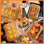 200PCS Air Fryer Liners for Ninja: Higher Non-Stick Disposable Parchment Paper Liner for Ninja DZ201/DZ401 Dual Airfryer Baking - Food Grade Ninja Air fryer Accessories (Rectangle - 8.6 x 5.5 inch)