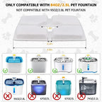 Comsmart Pet Fountain Filter Set, 3 Triple Filtration System Replacement Cat Water Fountain Filters for Square 84oz/2.5L Automatic Pet Fountain Cat Water Fountain (Pack of 12)