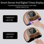 UV Light for Nails,288W UV Nail Dryer LED Light for Gel Polish-4 Timers Professional Nail Art Accessories,Curing Gel Toe Nails