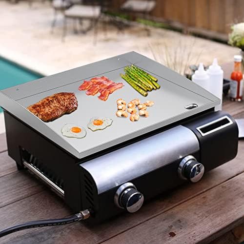 Stanbroil Stainless Steel Griddle Top for Cuisinart CGG-501 Gourmet 2-Burner Propane Gas Grill, 19.5" Griddle Replacement Top with Front Grease System
