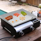 Stanbroil Stainless Steel Griddle Top for Cuisinart CGG-501 Gourmet 2-Burner Propane Gas Grill, 19.5" Griddle Replacement Top with Front Grease System
