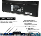 E7240 E7250 Laptop Battery Replacement for Dell E7240 E7250 Ultrabook VFV59 WD52H GVD76 9C26T Y9HNT KWFFN J31N7 HJ8KP F3G33 0KWFFN 451-BBFW 451-BBFX 3-Cell 11.1V 31 WH High Performance