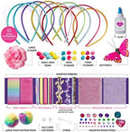 Headband Making Kit for Girls - Make Your Own Fashion Headbands for Kids - DIY Hair Accessories Set - Arts & Crafts Easter Gift for Ages 5-12 Year Old Girl - Little Children's Art & Craft Gifts