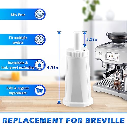 Replacement Filter for Breville Barista Express Barista Pro Barista Touch Oracle Touch Claro Swiss, 4 Pack Breville Espresso Machine Water Filter Compatible with Breville BES880 BES878 BES990 LUXRILIX