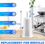 Replacement Filter for Breville Barista Express Barista Pro Barista Touch Oracle Touch Claro Swiss, 4 Pack Breville Espresso Machine Water Filter Compatible with Breville BES880 BES878 BES990 LUXRILIX