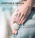 SURITCH Protective Case for Bose QuietComfort Earbuds II 2022 / QuietComfort Ultra 2023, Shockproof Case Cover for Bose QC ii 2 Charging Case Accessories with Carabiner, White