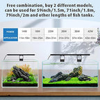hygger Clip On Full Spectrum Aquarium LED Light, 14W Day-Night Dual Timer Sunrise-Day-Sunset-Moon Fish Tank Light, Adjustable Timer Brightness with 9 Colors for Planted Tank