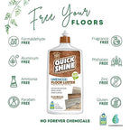Quick Shine Hardwood Floor Luster 27Oz, 2Pk | Plant-Based Cleaner & Polish W Carnauba | Simply Squirt & Spread | Don't Refinish, Quick Shine It | Safer Choice Cleaner Restore-Protect-Refresh