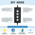 hygger Clip On Full Spectrum Aquarium LED Light, 14W Day-Night Dual Timer Sunrise-Day-Sunset-Moon Fish Tank Light, Adjustable Timer Brightness with 9 Colors for Planted Tank