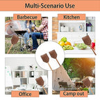 DEBETOOL Fly Swatter Set - 2 Pack Wooden Leather Fly Swatter with Hanging Rope, Heavy Duty Fly Swatter for Indoors and Outdoors (2 Brown)