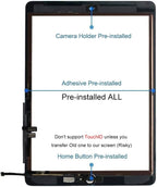 for iPad 7/8 (7th 8th Gen) Screen Replacement Digitizer Glass Repair Kit A2197 A2198 A2200 A2270 A2428 A2429 A2430, for iPad 7th 8th Generation 10.2" Touchscreen Front Panel,+Home Button[No TouchID Chip]