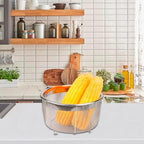 Instant Pot Steamer Basket, Stainless Steel Steamer Basket Mesh Strainer for 6 Qt Instant Pot Pressure Cookers Accessories with Handle (Black)