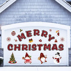 28PCS Large Christmas Garage Door Decorations Magnets - Merry Xmas Gnome Snowman Tree Snowflakes Holiday Refrigerator Fridge Kitchen Decor