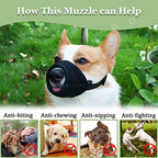 Mayerzon Dog Muzzle, Puppy Soft Mesh Muzzle for Small Medium Large Dogs Chihuahua Poodles Beagle Dachshund Corgis Labrador for Biting Chewing Grooming That Allows Panting Drinking
