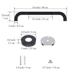 16 Inch Anti Slip Shower Grab Bar Oil Rubbed Black, Munzong Bathroom Grab Bar, Knurled Bathroom Balance Bar,Safety Hand Rail Support Handicap Elderly Injury Senior Assist Bath Handle