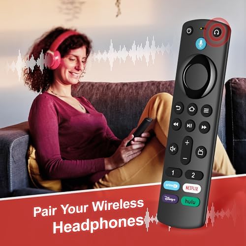 Replacement Voice Remote (3rd Gen Pro Plus) Fit for Fire-TV-Stick/TV Cube and for Insignia/Toshiba/Pioneer AMZ Fires-Smart-TVs