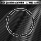 Amiss 3pcs Car Carbon Fiber Anti-Skid Steering Wheel Cover，Segmented Steering Wheel Protector, Butterfly Steering Wheel Cover, Universal 99% Car Wheel Cover Protector, Car Interior Accessories(Black)