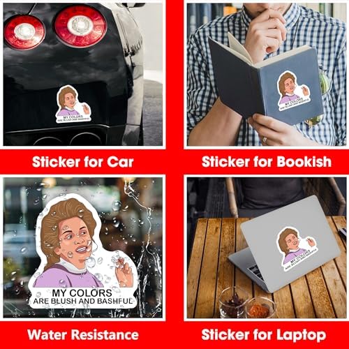 (3Pcs) My Colors are Blush and Bashful Steel Magnolias Vinyl Sticker 3 Inch for Water Bottle, Tumbler, Laptop, Hat, Phone Case