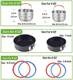 8 Quart Pressure Cooker Accessories Compatible with Instant Pot 8 Qt Only - Steamer Basket, Silicone Sealing Rings, Egg Bites Mold, Glass Lid, Springform Pan, Egg Steamer Rack and More