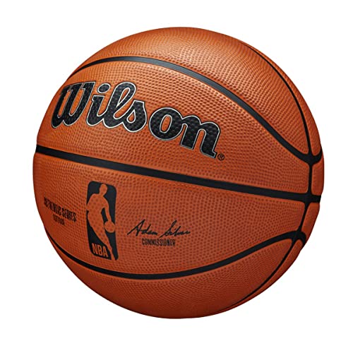 WILSON NBA Authentic Series Basketball - Outdoor, Size 6 - 28.5",Brown