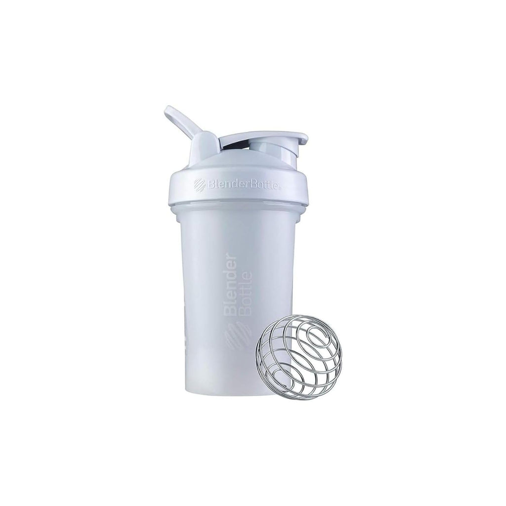 BlenderBottle Classic V2 Shaker Bottle Perfect for Protein Shakes and Pre Workout, 20-Ounce, White