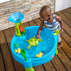 Step2 Duck Dive Water Table, Kids Water Table & Sand Activity Sensory Playset, Summer Outdoor Toys, 6 Piece Water Toy Accessories, For Toddlers 1.5+ Years Old