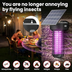 Solar Bug Zapper Outdoor 2 Pack, Garden Mosquito Zapper Waterproof & Cordless & Rechargeable & Auto On/Off，Flying Insect Zapper Mosquito Killer Lamp Mosquito Catcher Decorative Light for Patio
