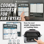 INFRAOVENS Air Fryer Rack Accessories for Ninja Foodi Grill AG301 5-in-1 4 qt, Basket Cover Liner, Cooking Guides Cheat Sheets, Airfryer Accessory Set, Heat Resistant Mat and Stainless Steel Rack