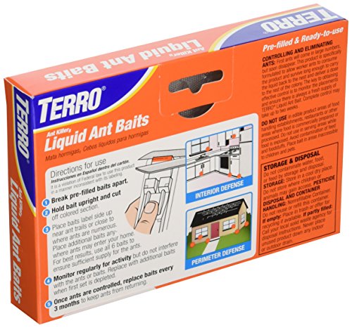 TERRO T300B Liquid Ant Bait Ant Killer, 12 Bait Stations - 2 Set of 6 pcs