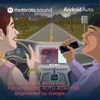 Motorola Sound MA1, The Only Google Authorized Wireless Android Auto Car Adapter, Smartphone to Screen Wireless Bridge Car Accessories, USB Type-A