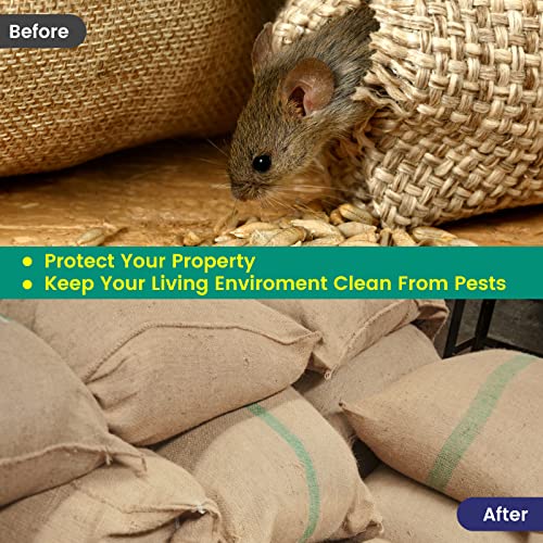 ELEGENZO Mouse Repellent Pouches, 35% Peppermint Oil Pest and Rodent Repellent, Mice Repellent with Peppermint Oil to Repel Mice and Rats, Squirrels, Roaches, Ants, Spiders, Moths, 10 Odorant Pouches