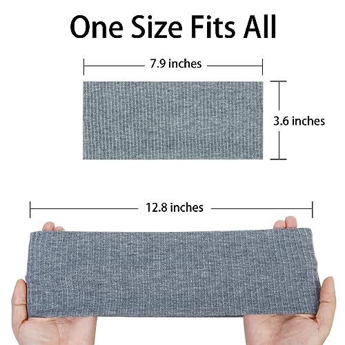 Headbands for Women Wide Non Slip Boho Head Bands Soft Elastic Thick Hairbands Fashion Workout Yoga Hair Accessories, 6 Pack