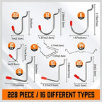 HORUSDY 238-Piece Pegboard Hooks Assortment, Pegboard Accessories with Pegboard Bins for Organizing Various Tools