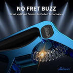 Exclusive Gradient 'Blue-Plated' Heavy-Duty Guitar Capo for Acoustic/Electric Guitar with 4 Picks, Guitar Clip/Guitar Clamp/Guitar Accessories for Classical Guitar, Ukulele, Mandolin and Banjo