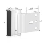 Door Reinforcement Lock Withstands 800lbs of Force - White Extra Proof Door Lock for Kids Safety Drilling Required, Prevents Unauthorized Entry, Add a Door Security Lock for Home Safety & Privacy