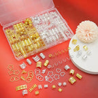 Fscwlmon 260 Pcs Hair Jewelry for Braids,Hair Beads Accessories for Dreadlock,Metal Hair Clips Cuffs Rings,Loc Rave Hair Charm Decorations Adjustable Kits for Men Women Gold and Silver